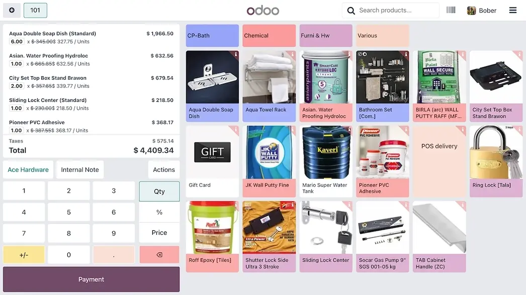 Point of Sale Odoo Hardware Store