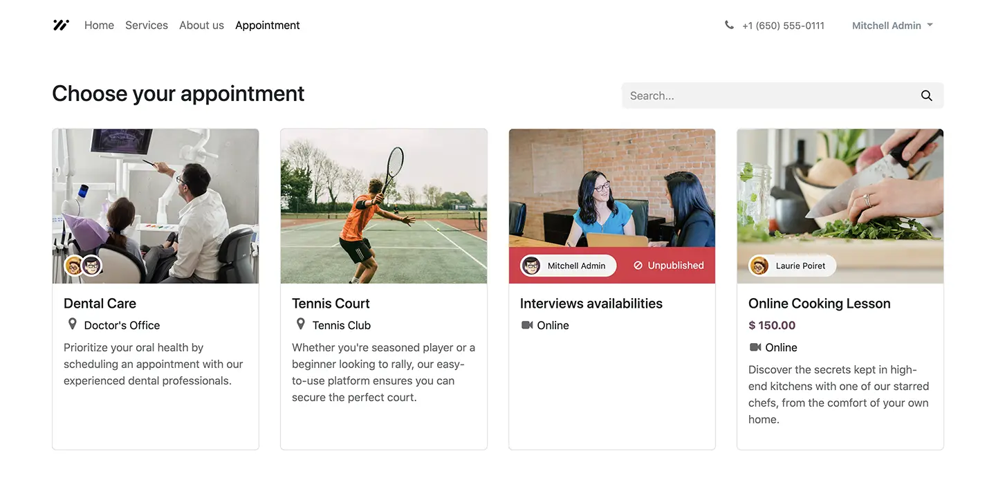 Sistema de Agendamiento de Citas Odoo