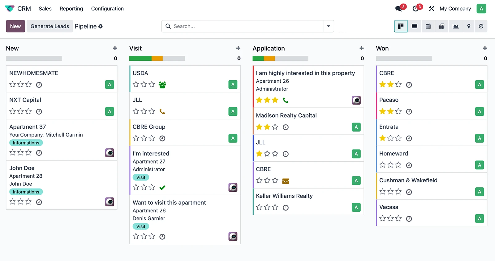 CRM de Clientes Odoo